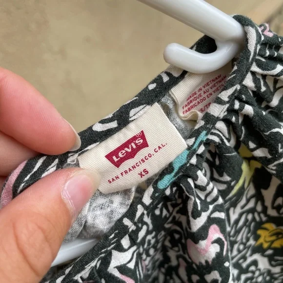 Levi’s hemp boho green peasant dress - Picture 9 of 14